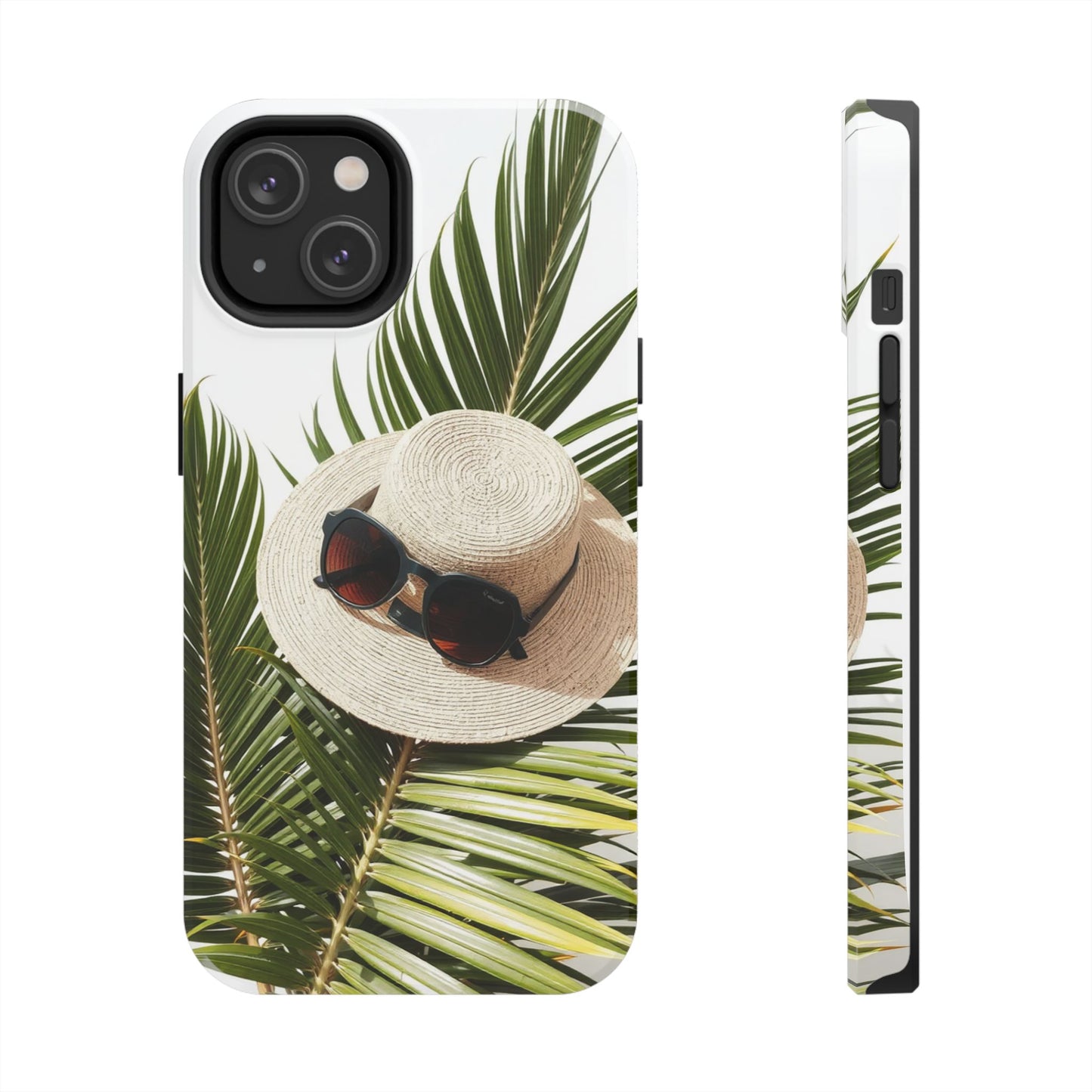 Tropical Phone Case - Summer Vibes with Hat & Sunglasses Design