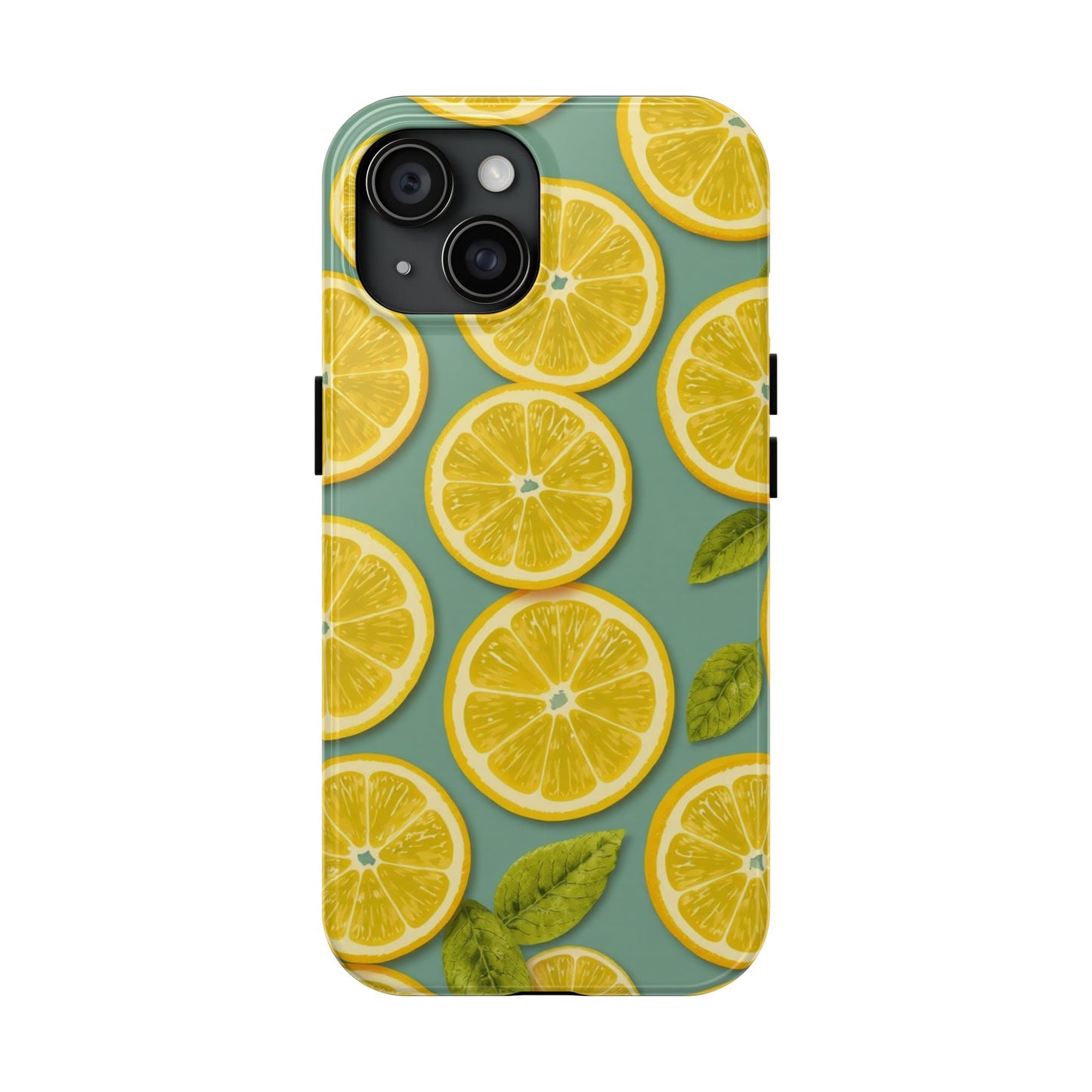 Tough Lemon Pattern Phone Case - Vibrant Citrus Design for Summer Vibes - for iPhone