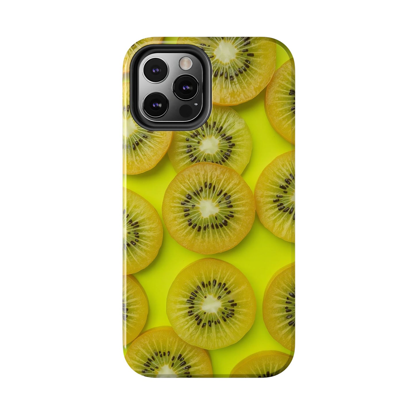 Vibrant Kiwi Tough Phone Case - Bright Yellow Design for Fruit Lovers