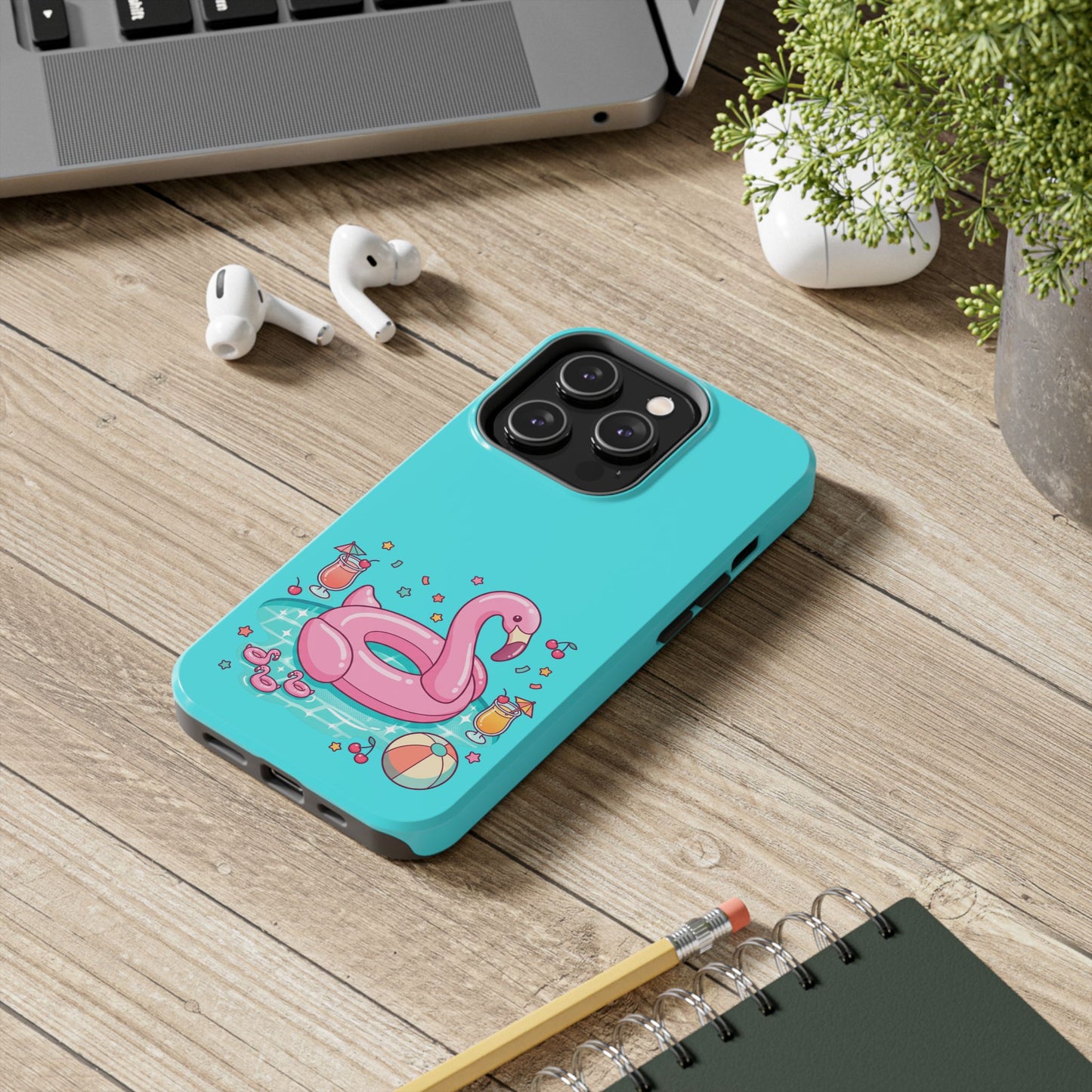 Flamingo Pool Party iPhone Case