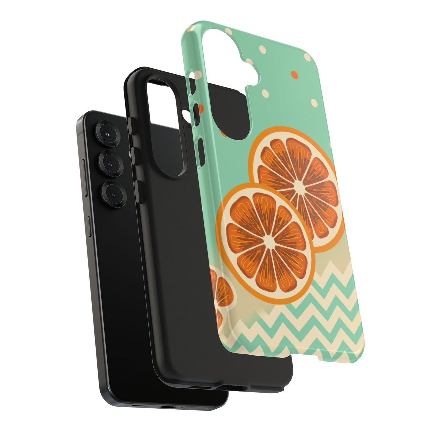 Citrus Vibe Tough Phone Case - Fun Orange Slice Design