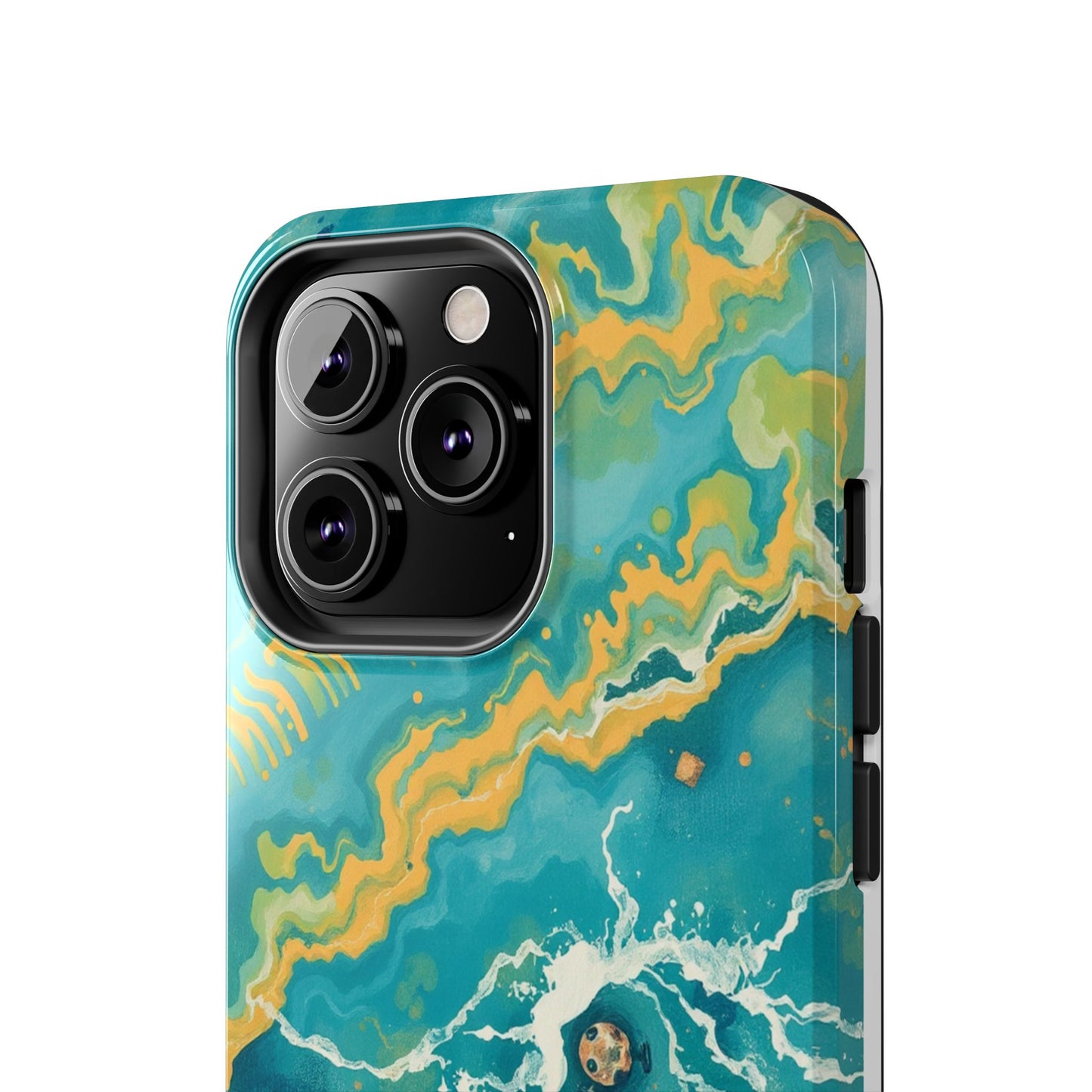 Ocean Wave Tough Phone Case – Durable Protection with Abstract Art Design