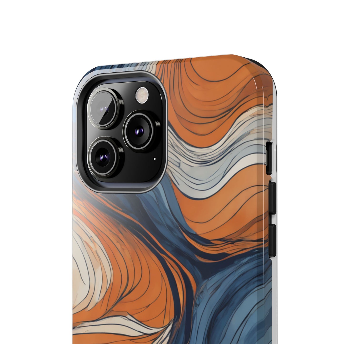 Artistic Tough Phone Case - Vibrant Abstract  Waves Design - for iPhone