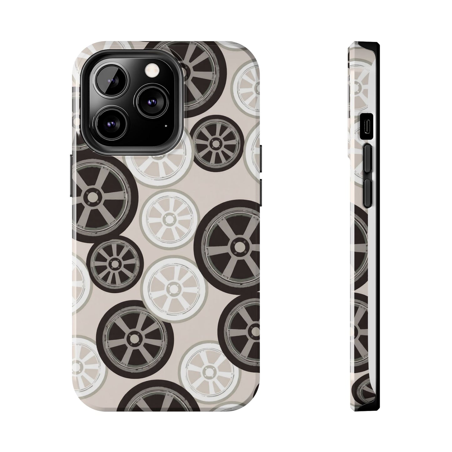 Racing Wheel Design Tough Phone Case – Durable Protection for Automotive Enthusiasts
