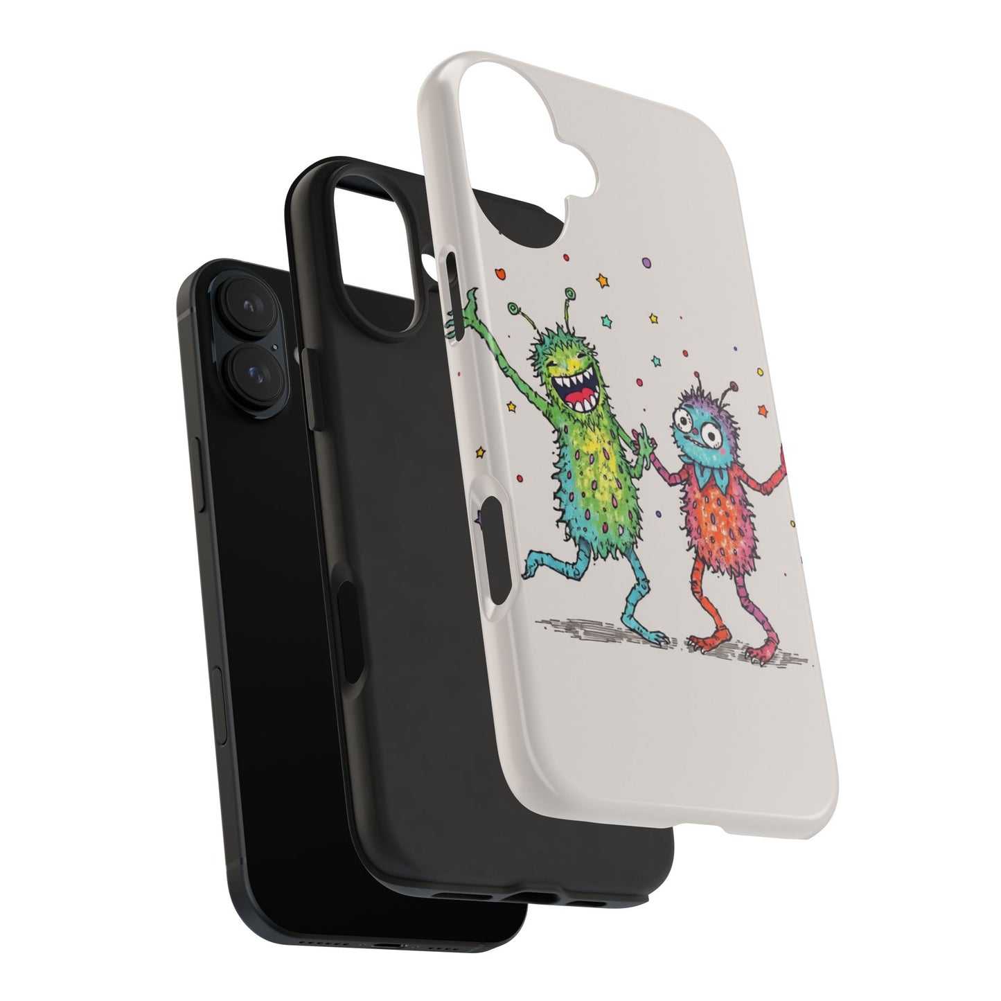 Colorful Monster Tough Phone Case - Fun and Playful Design