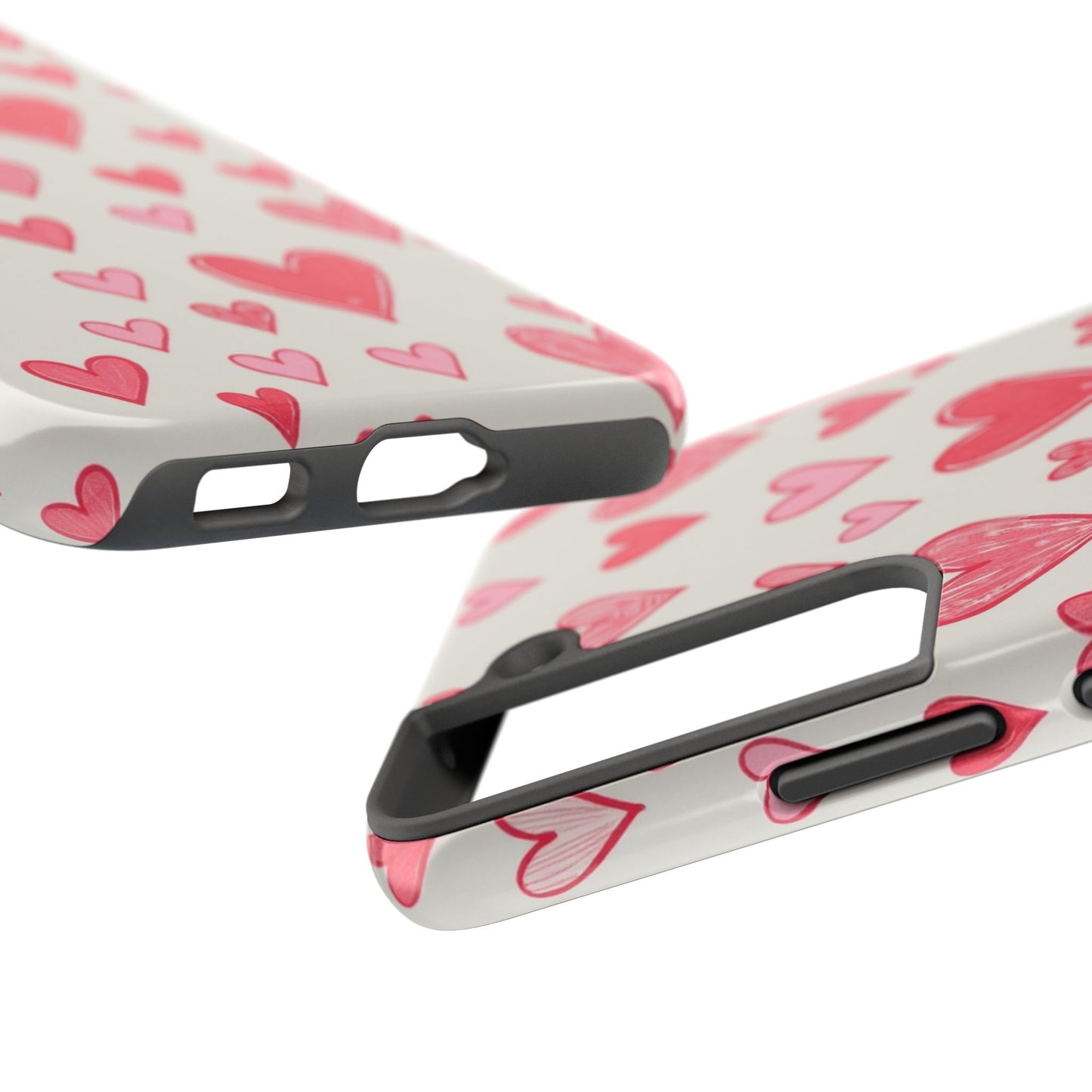 Heart Pattern Tough Phone Case - Cute and Stylish Protection