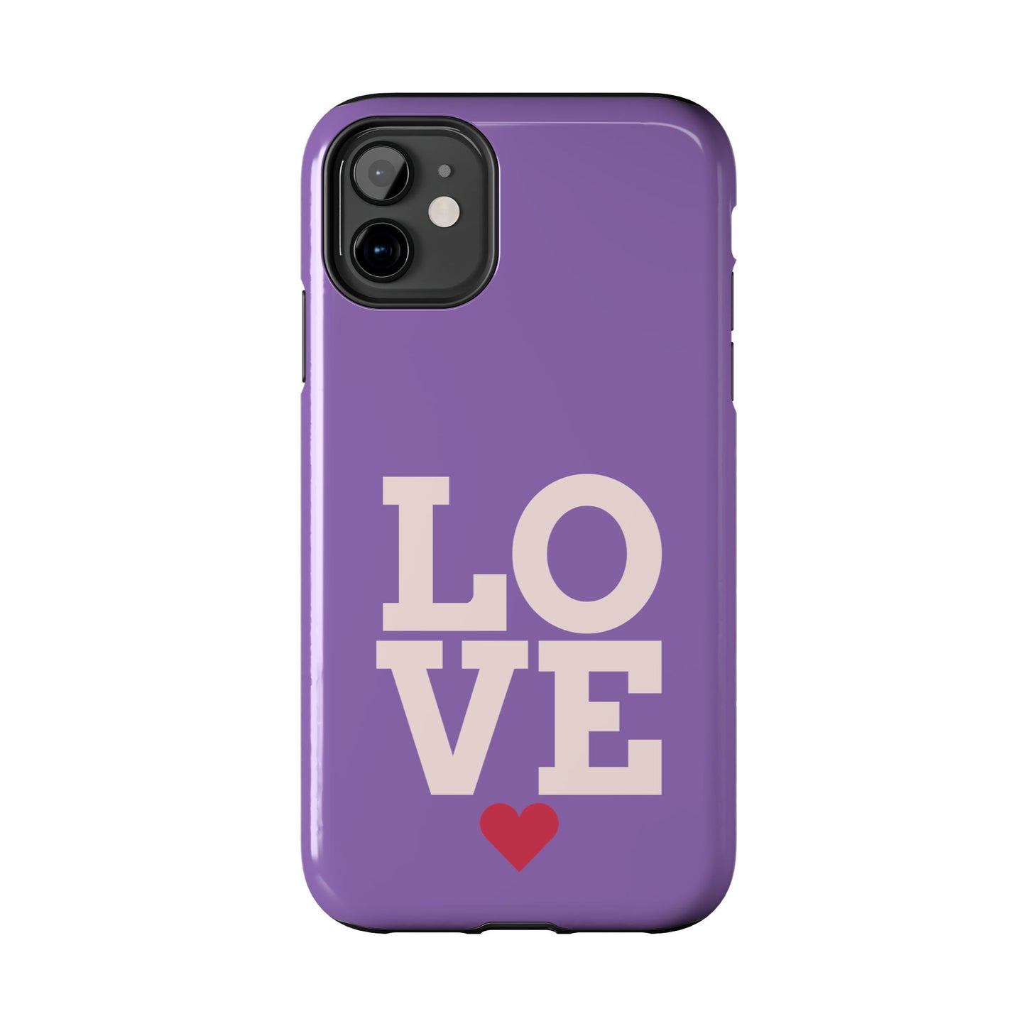Purple Love Phone Case - Durable & Stylish Tough Case - for iPhone
