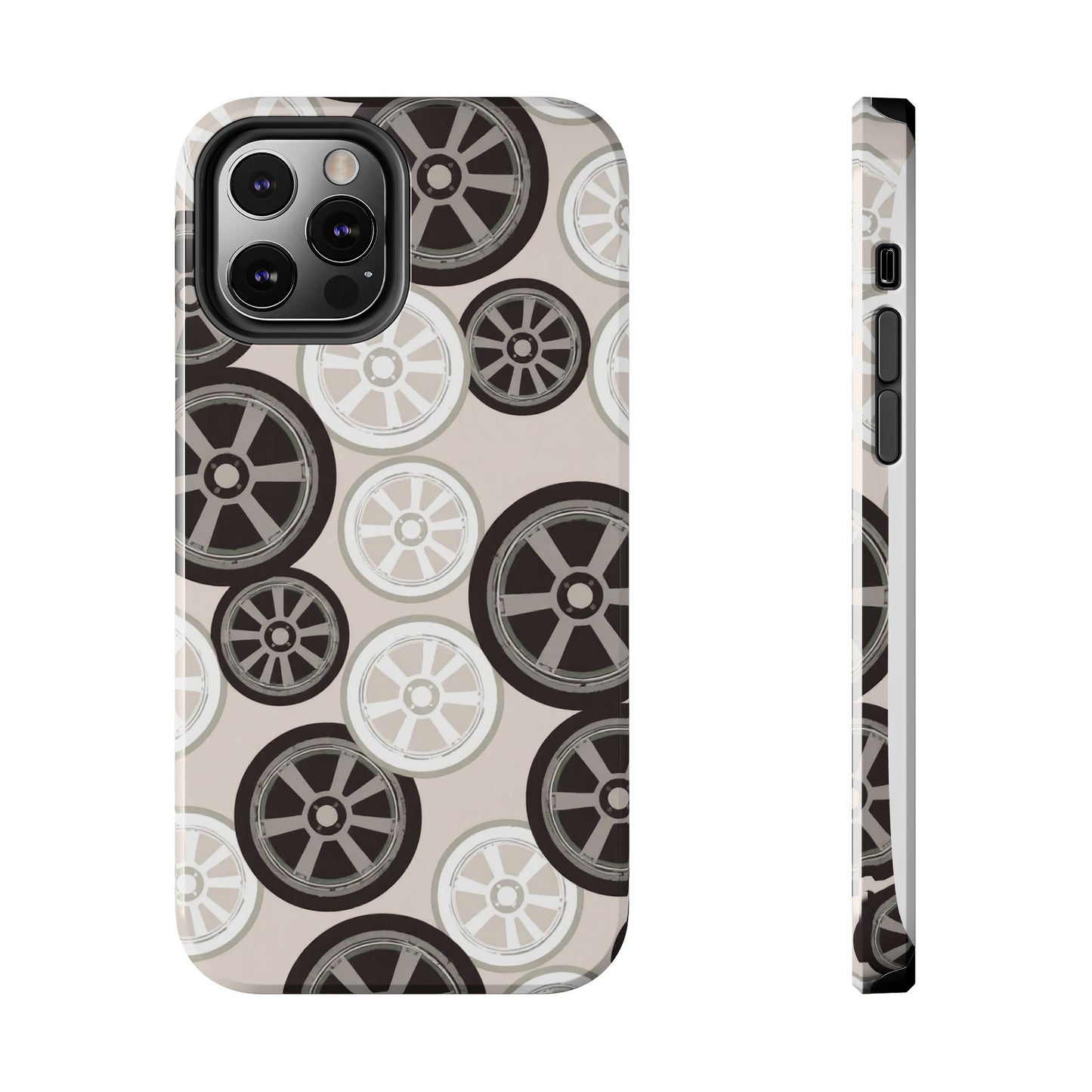 Racing Wheel Design Tough Phone Case – Durable Protection for Automotive Enthusiasts
