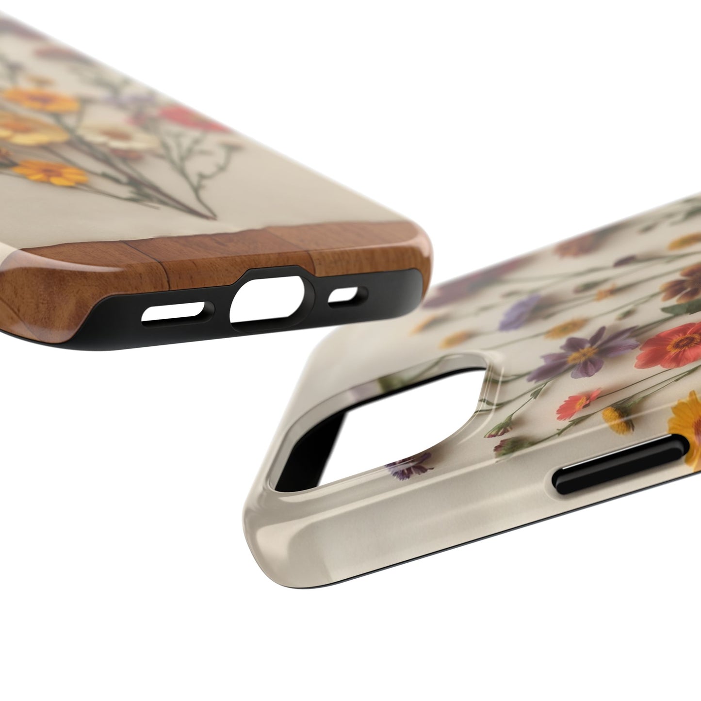 Floral Tough Phone Case - Durable Protection with Nature-Inspired Design