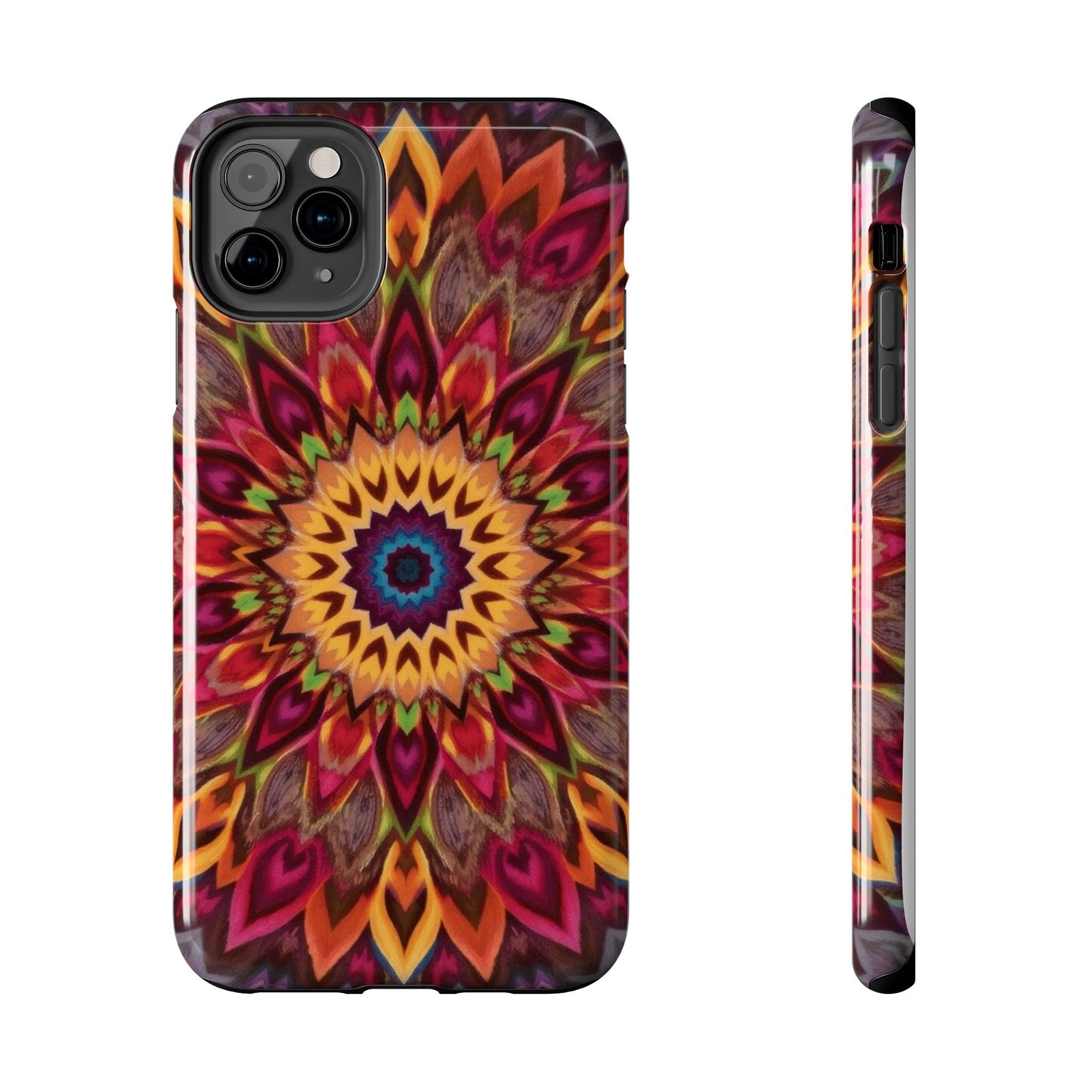 Vibrant Floral Mandala Tough Phone Case | Stylish and Durable Protection - for iPhone
