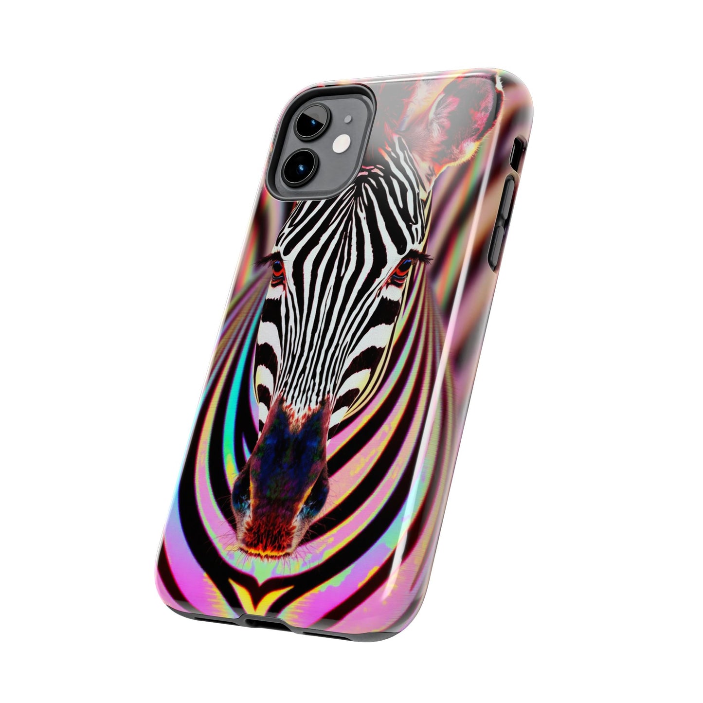 Vibrant Zebra Tough Phone Case - Unique Animal Design for Wild Spirit