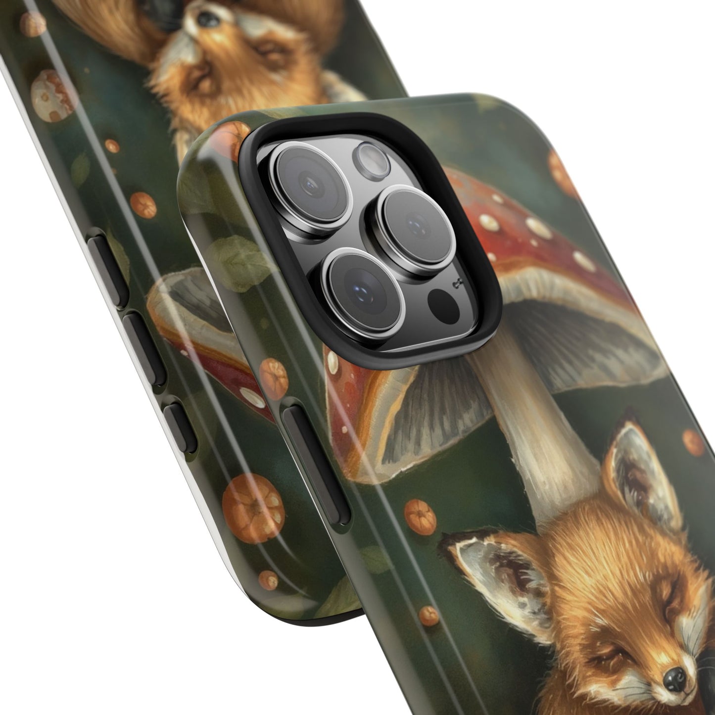 Cute Fox & Mushroom Phone Case - Tough Protective Cover