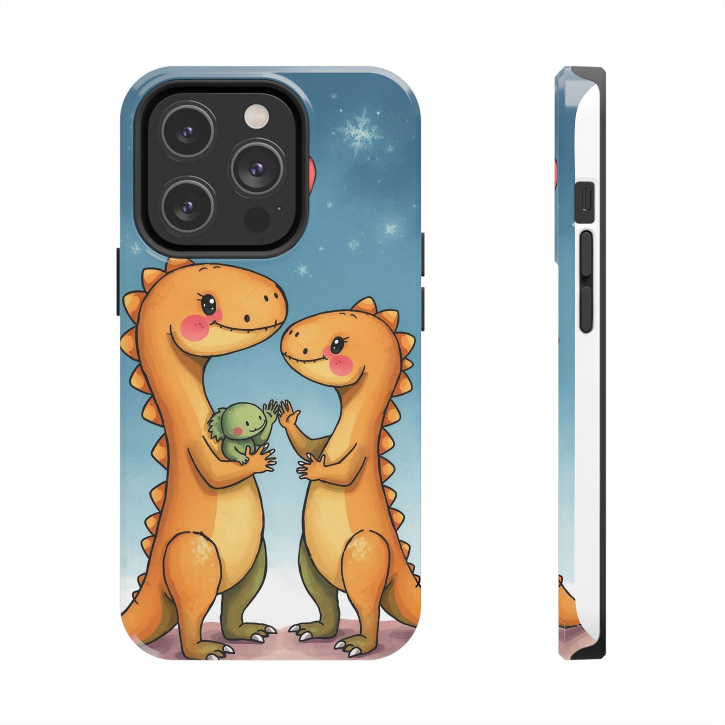 Dino Love Tough Phone Case - Cute & Durable Design for Kids & Parents