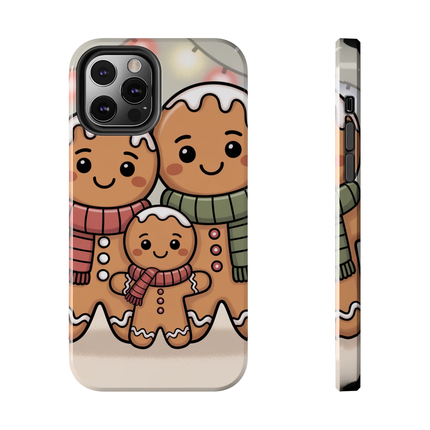 Gingerbread Cartoon Family Tough Phone Case – Festive Holiday Protection