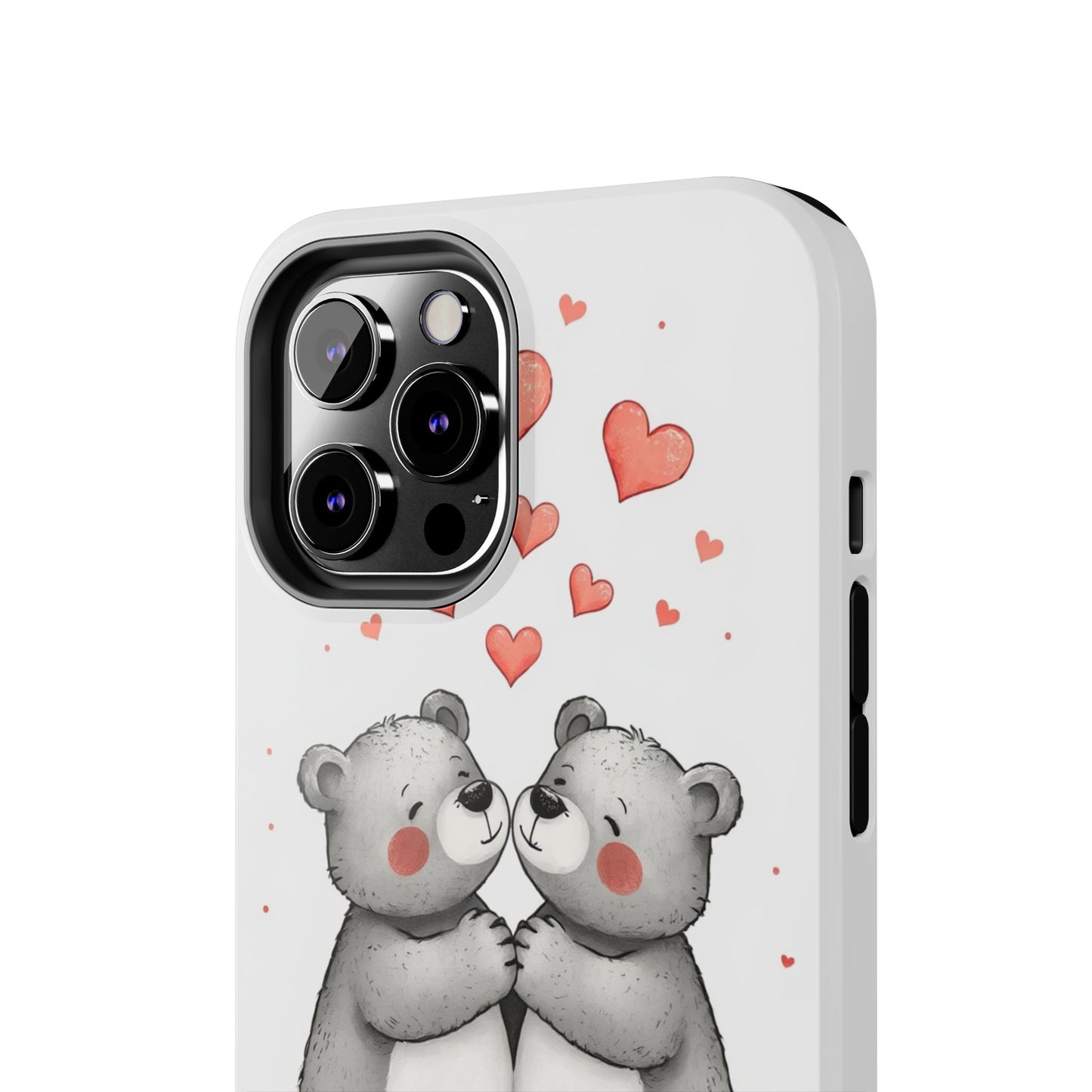 Cute Bear Love Tough Phone Case - Perfect for Valentine's Day & Couples