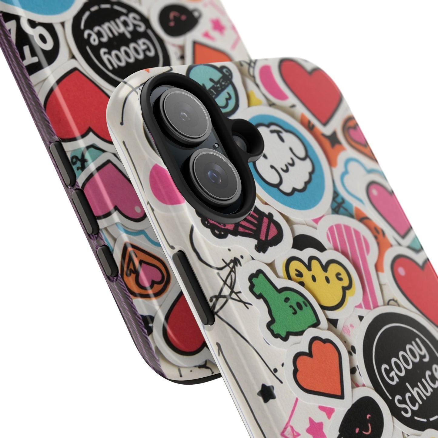 Colorful Stickers Phone Case - Fun & Trendy Tough Phone Cases