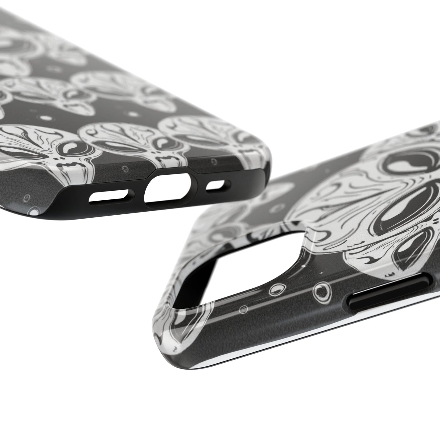 Alien Pattern Tough Phone Case - Durable Protection with Out-of-This-World Design