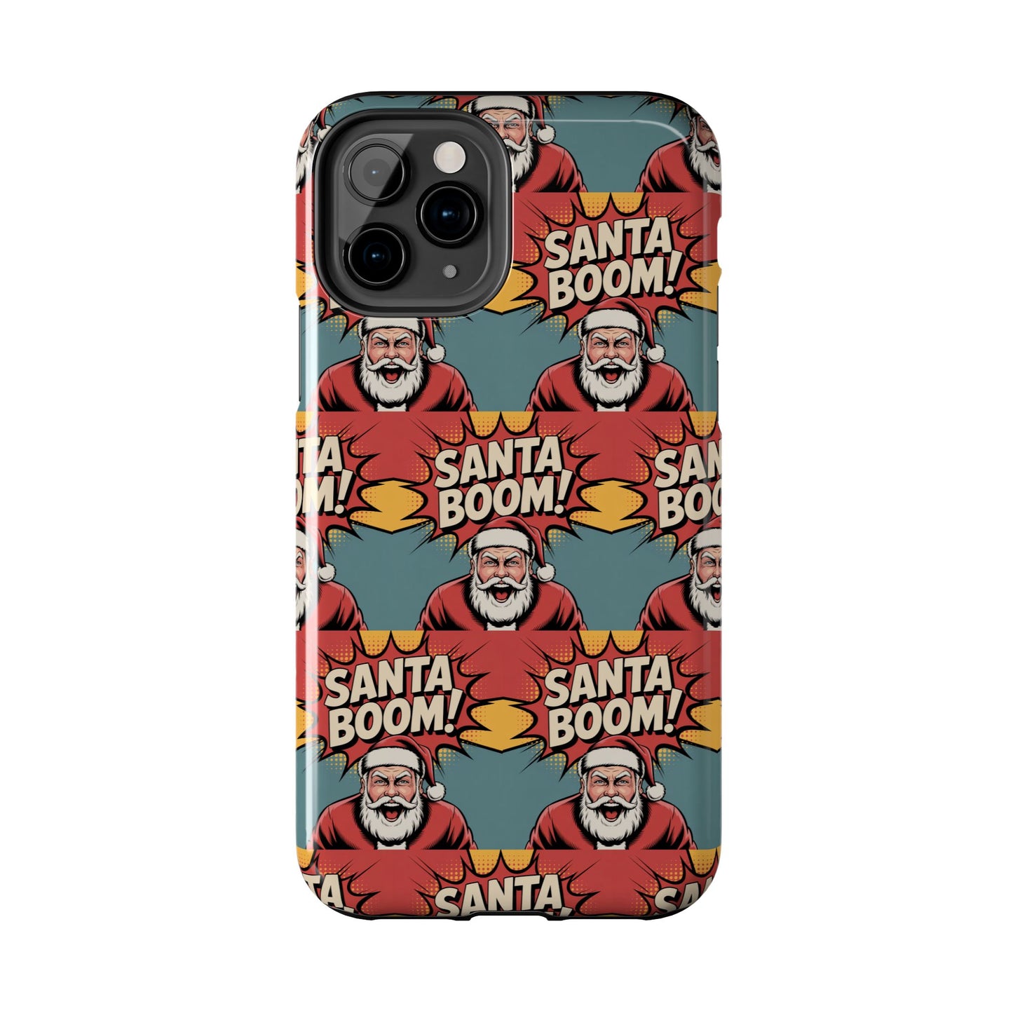 Festive Santa Boom Pattern Tough Phone Case