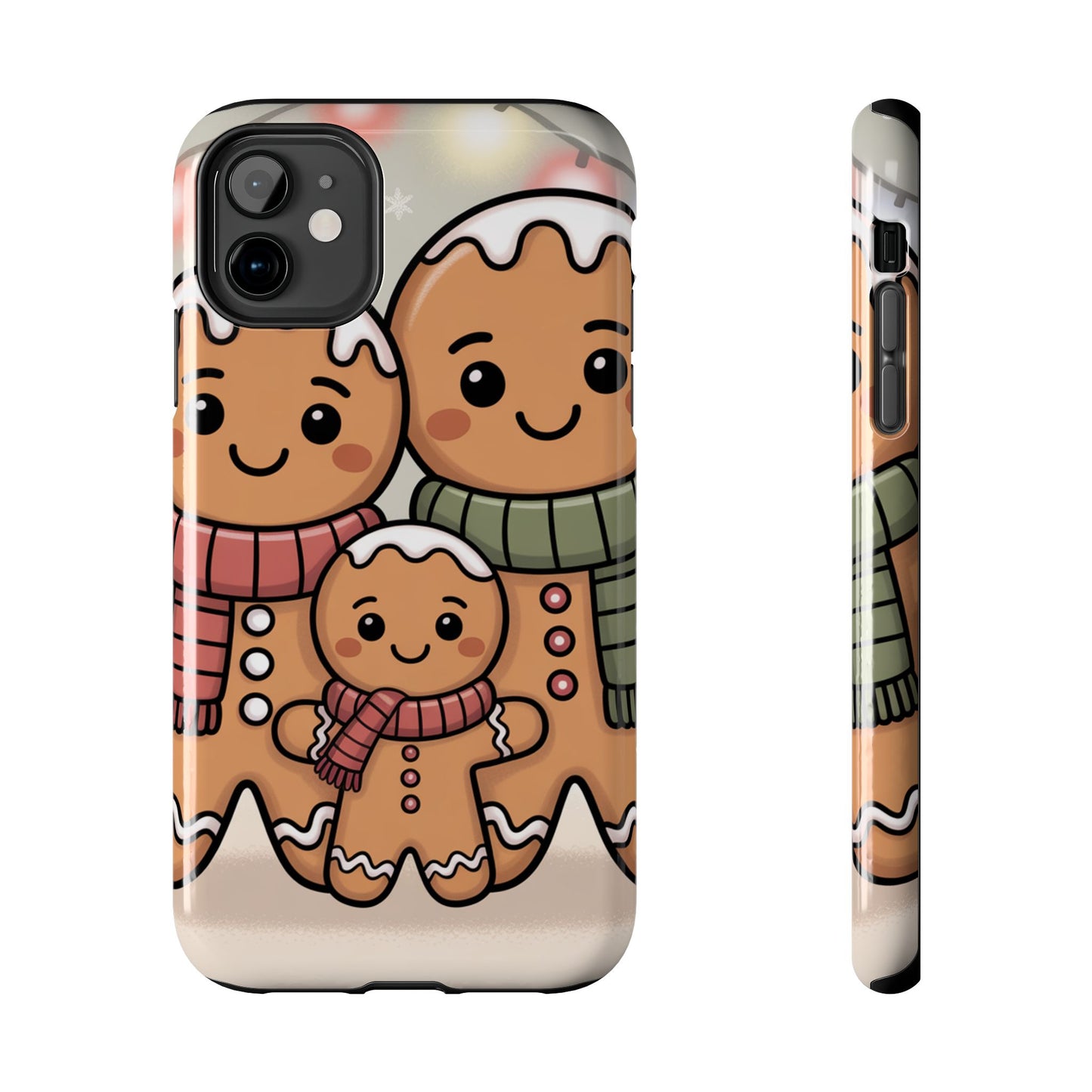 Gingerbread Cartoon Family Tough Phone Case – Festive Holiday Protection