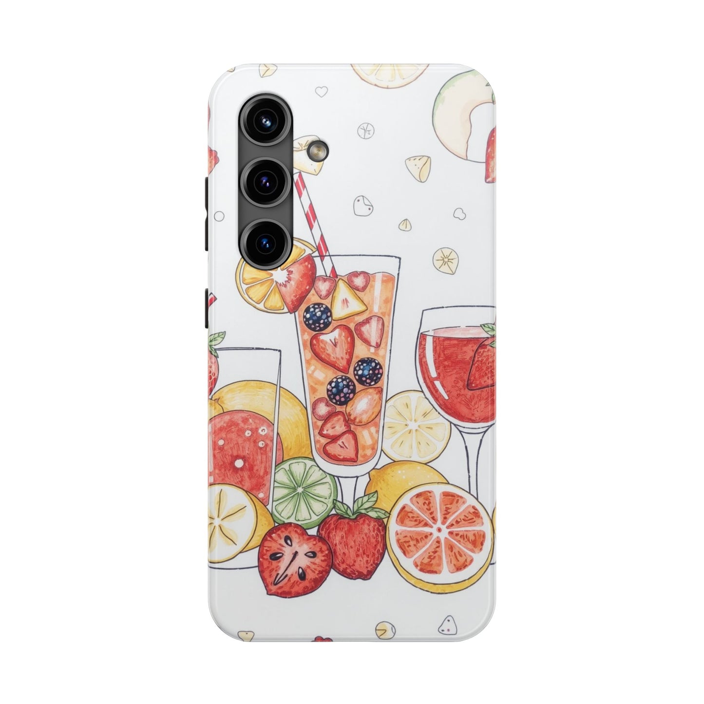 Colorful Fruit Cocktail Tough Phone Case - Perfect for Summer Vibes