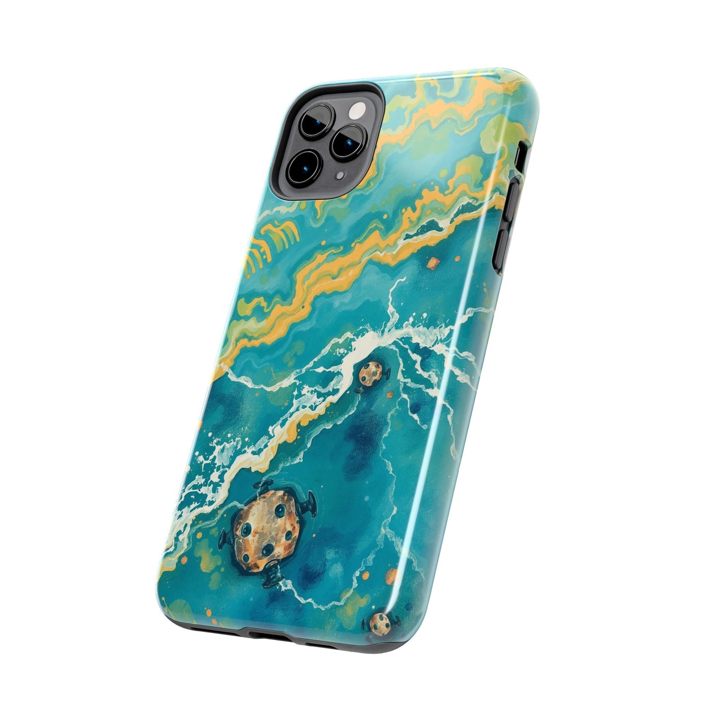 Ocean Wave Tough Phone Case – Durable Protection with Abstract Art Design