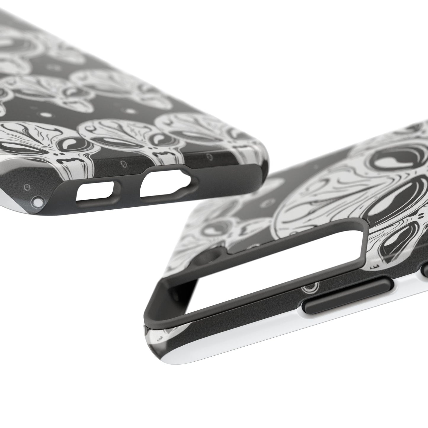 Alien Pattern Tough Phone Case - Durable Protection with Out-of-This-World Design