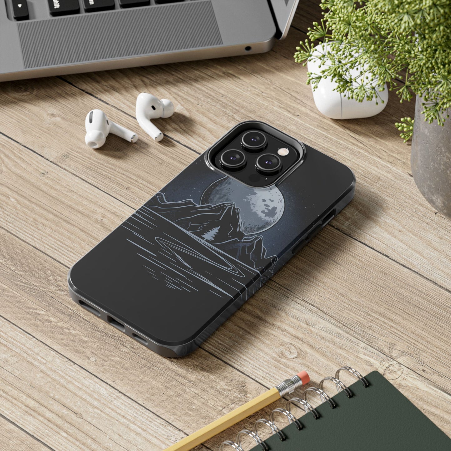 Moonlit Mountain Tough Phone Case Dark Fantasy