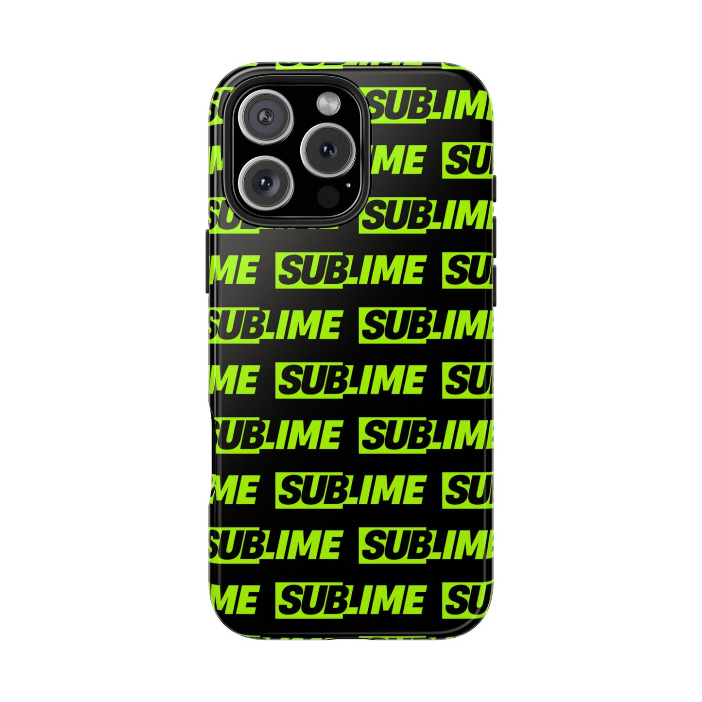 Sublime Text Pattern Tough Phone Case - Vibrant Protective Cover for iPhone