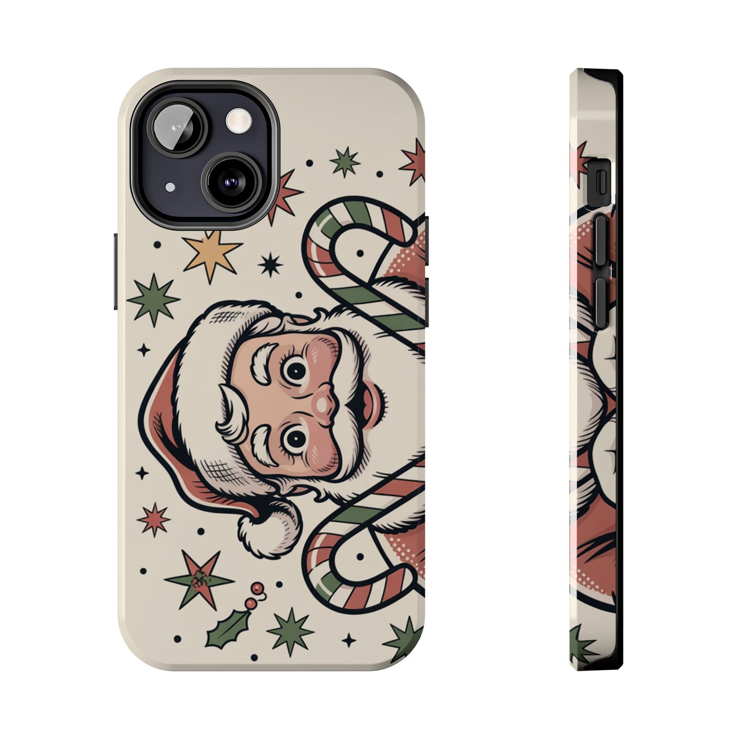 Retro Santa Tough Phone Case - Festive Holiday Design