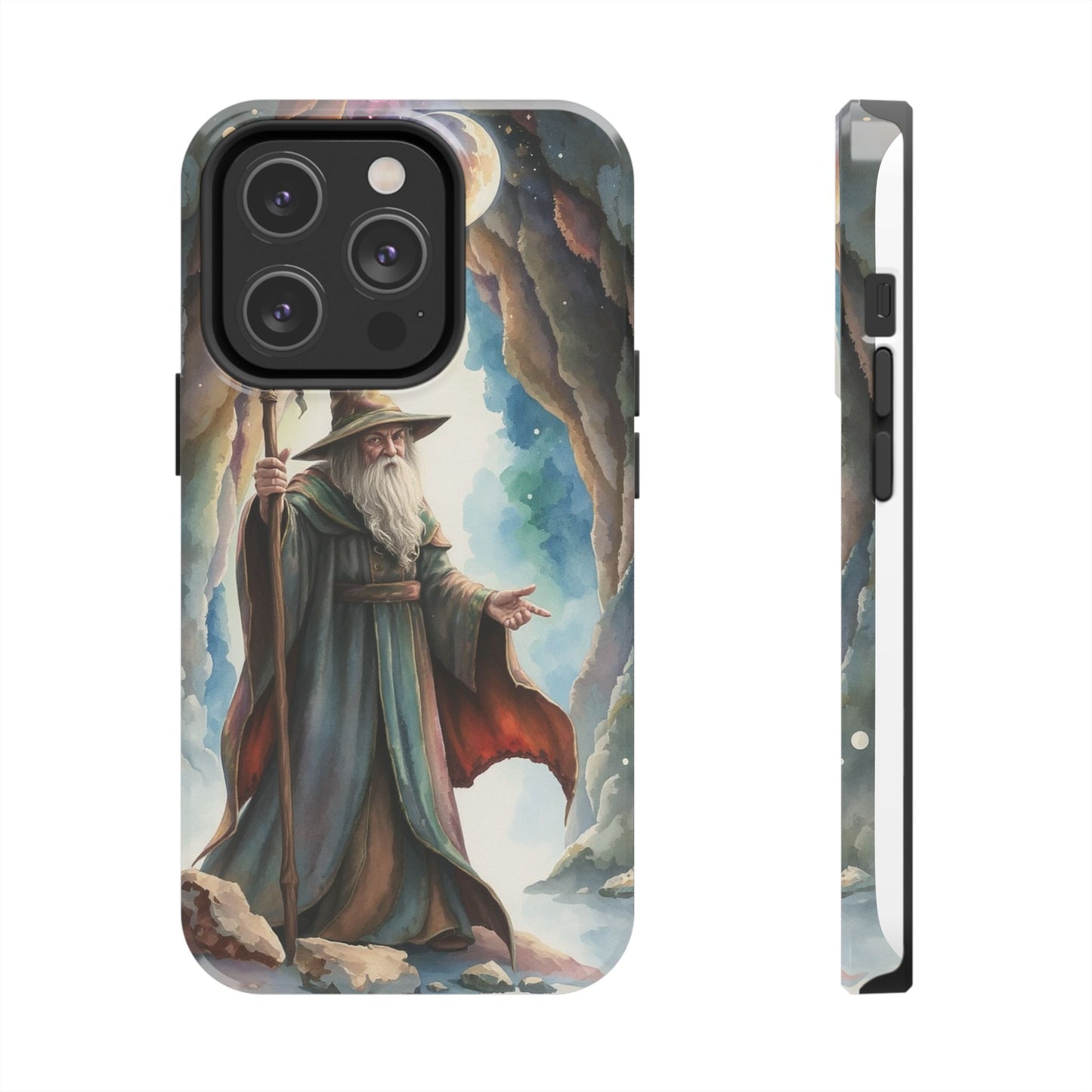 Magical Wizard Phone Case - Tough, Durable Phone Cover for Fantasy Lovers, Geek Gift, Unique Design, Celestial Phone Accessory