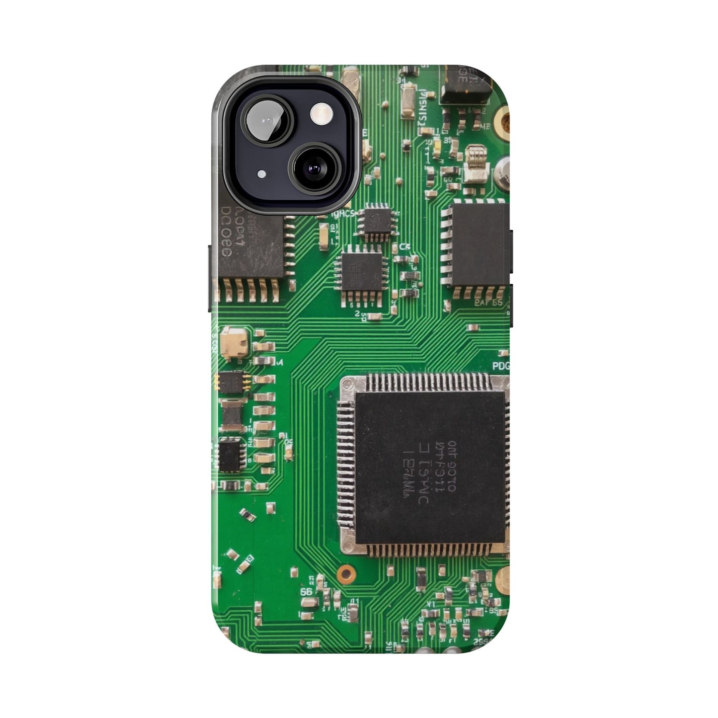 Circuit Board Tough Phone Case - Durable Tech Design