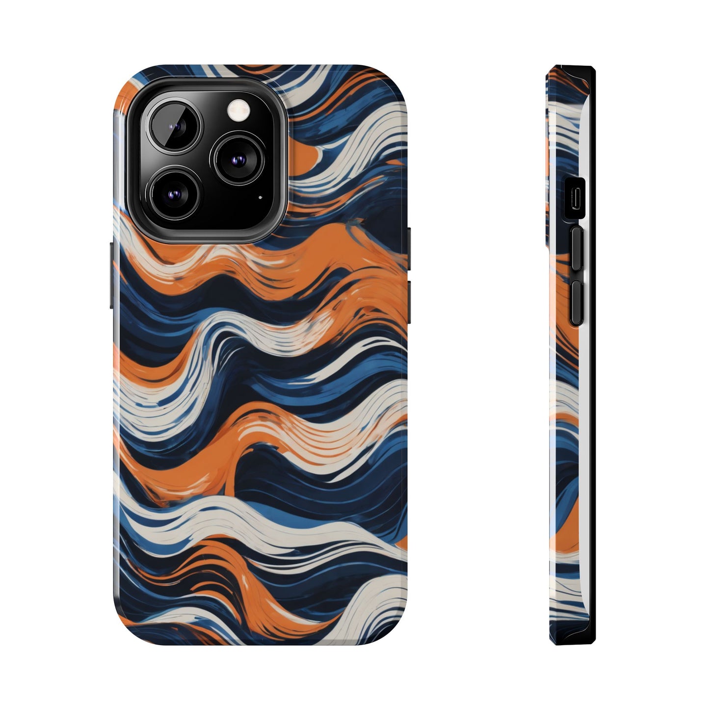 Wave Pattern Tough Phone Case - Stylish and Durable for Modern Lifestyle - for iPhone