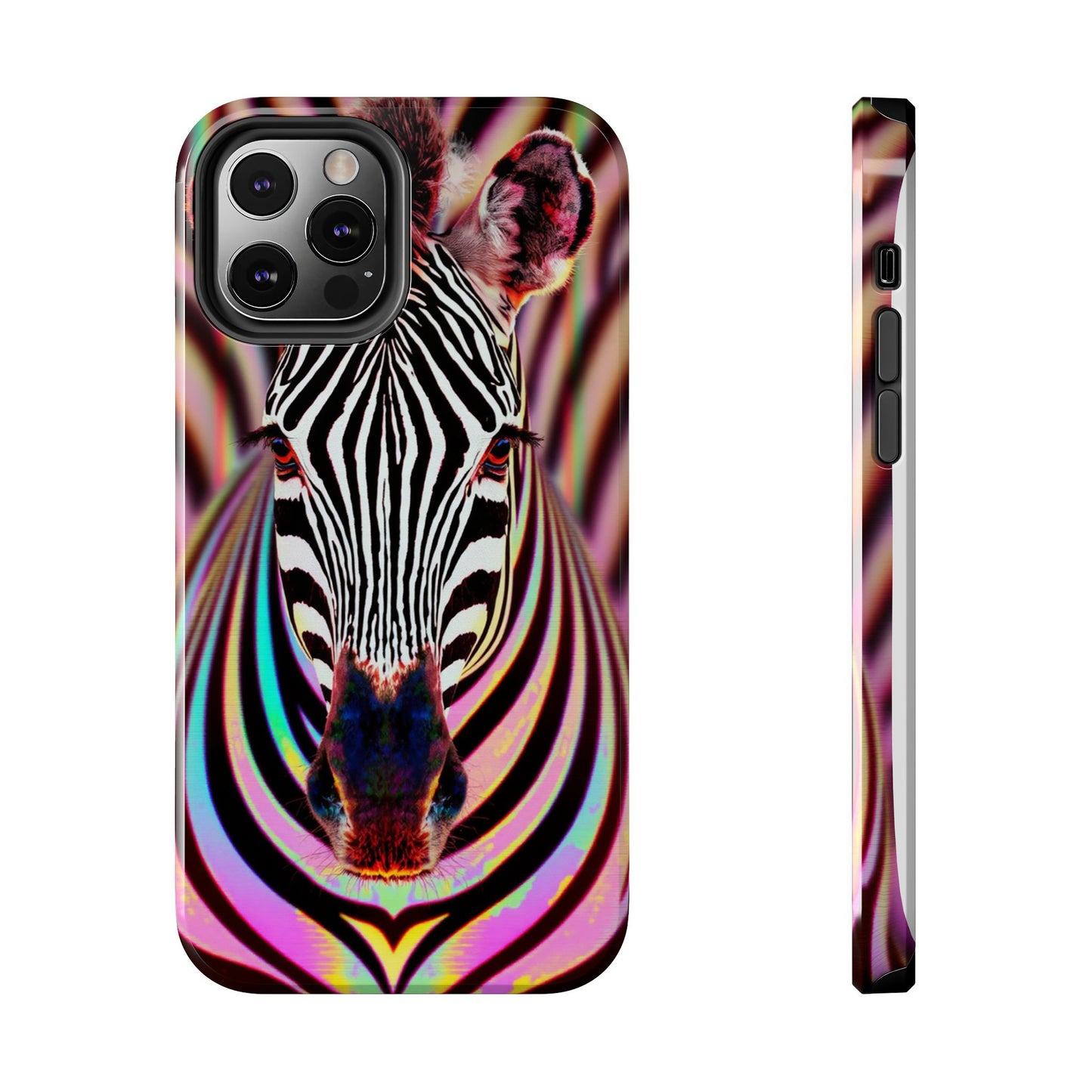 Vibrant Zebra Tough Phone Case - Unique Animal Design for Wild Spirit