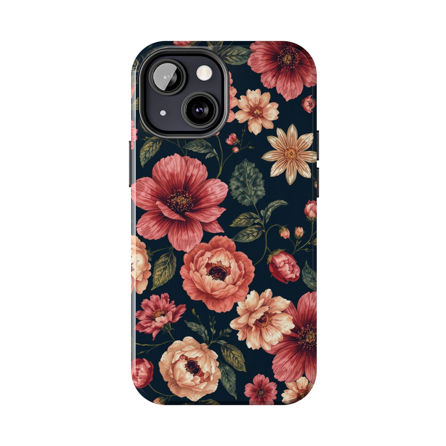 Spring Power! Floral Tough Phone Case - Durable Protection with Elegant Flower Design - for iPhone