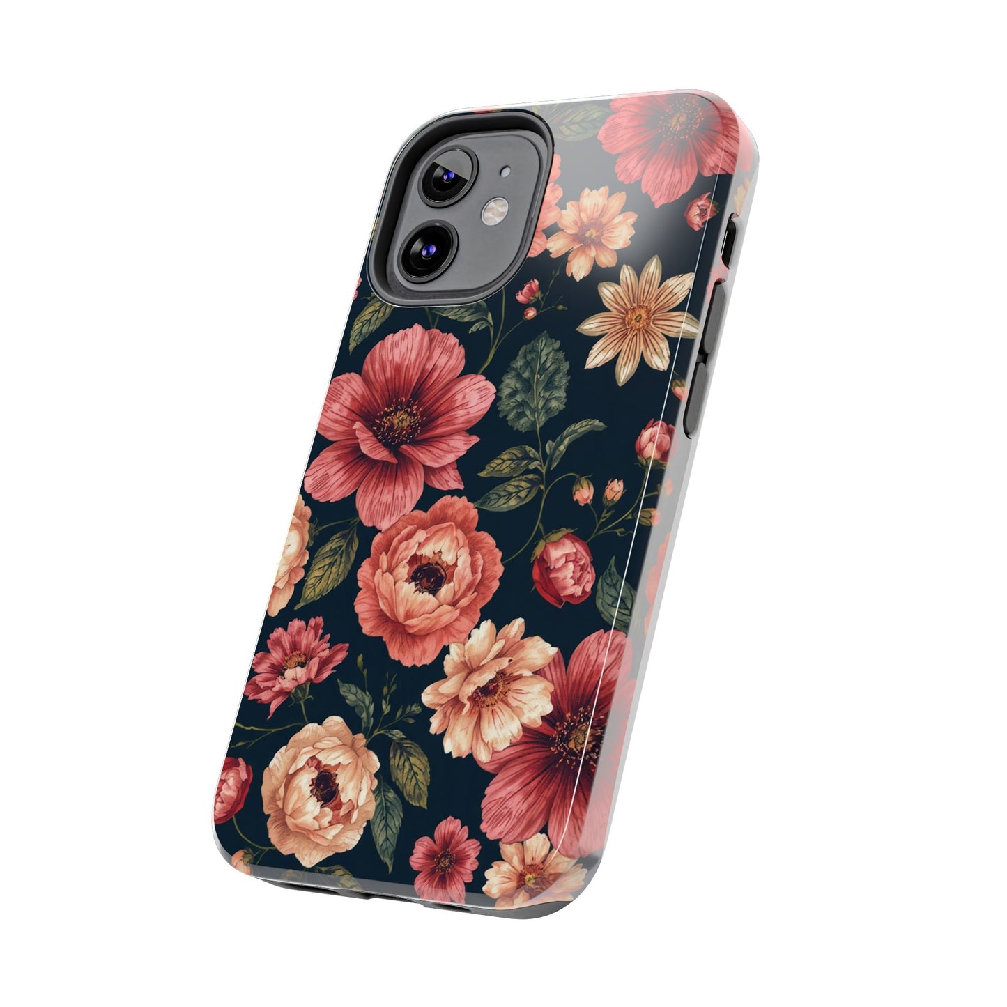Spring Power! Floral Tough Phone Case - Durable Protection with Elegant Flower Design - for iPhone
