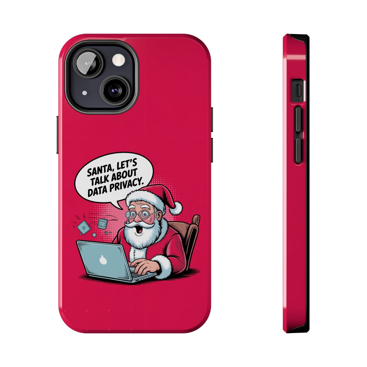 Santa Data Privacy Design Tough iPhone Case for Christmas