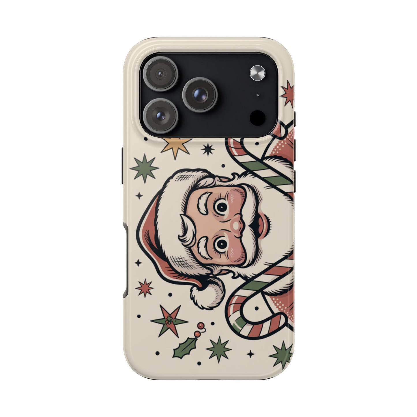Retro Santa Tough Phone Case - Festive Holiday Design