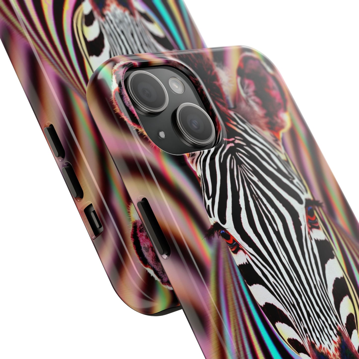 Vibrant Zebra Tough Phone Case - Unique Animal Design for Wild Spirit