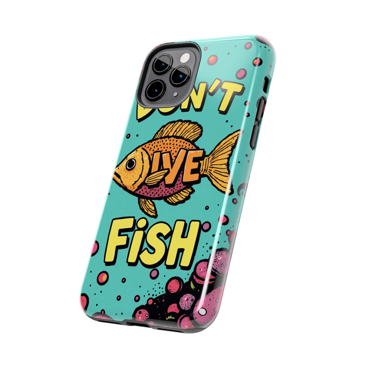 Catchy Fish-Themed Tough Phone Cases, Unique Gift for Fish Lovers, Durable Protection for Phones, Fun Aquatic Design, Ideal for Holidays