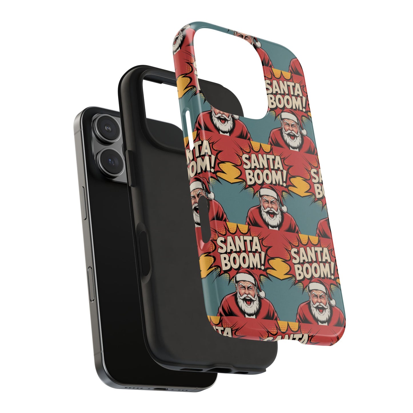 Festive Santa Boom Pattern Tough Phone Case