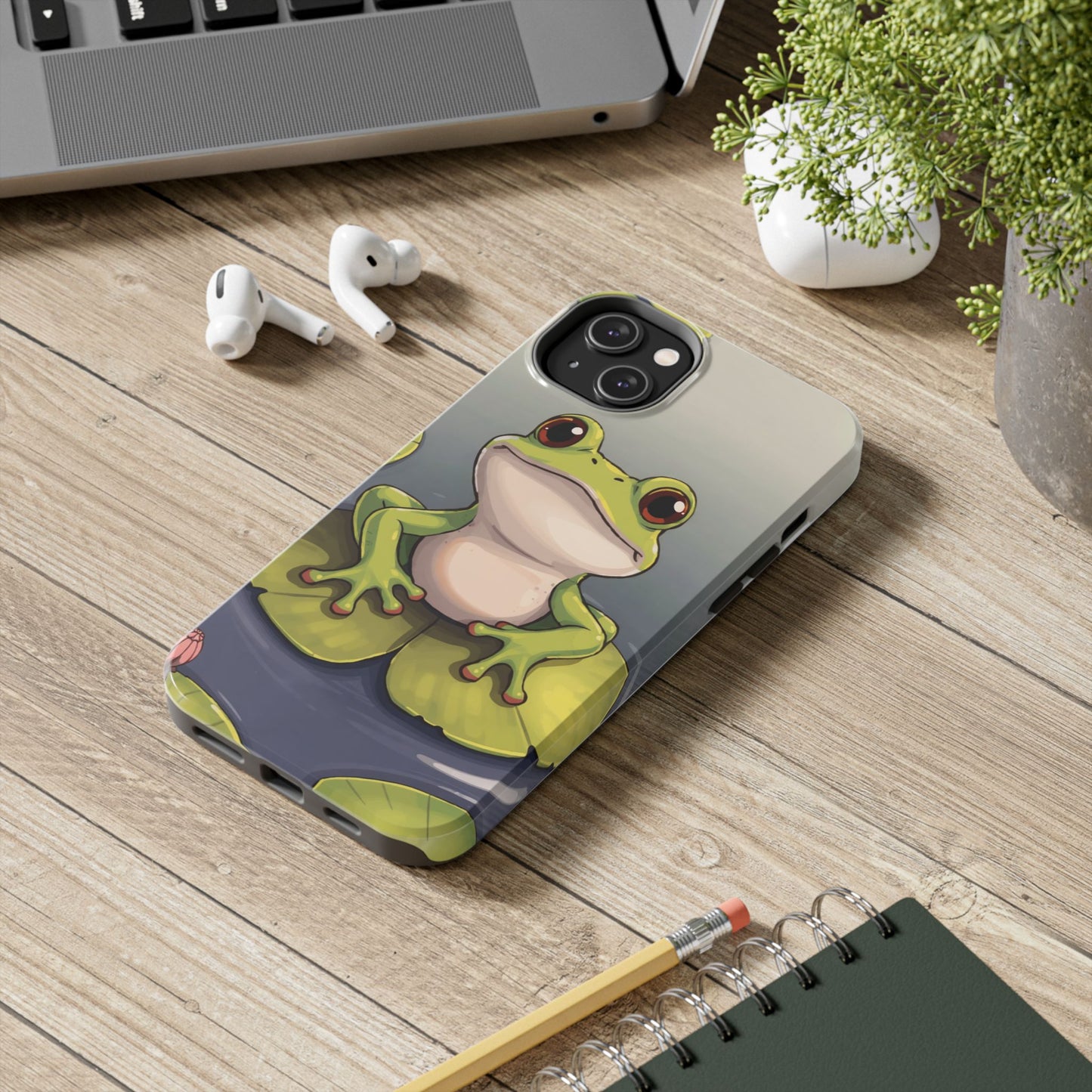 Cute Frog Tough Phone Case - Durable Protection with Nature Vibe