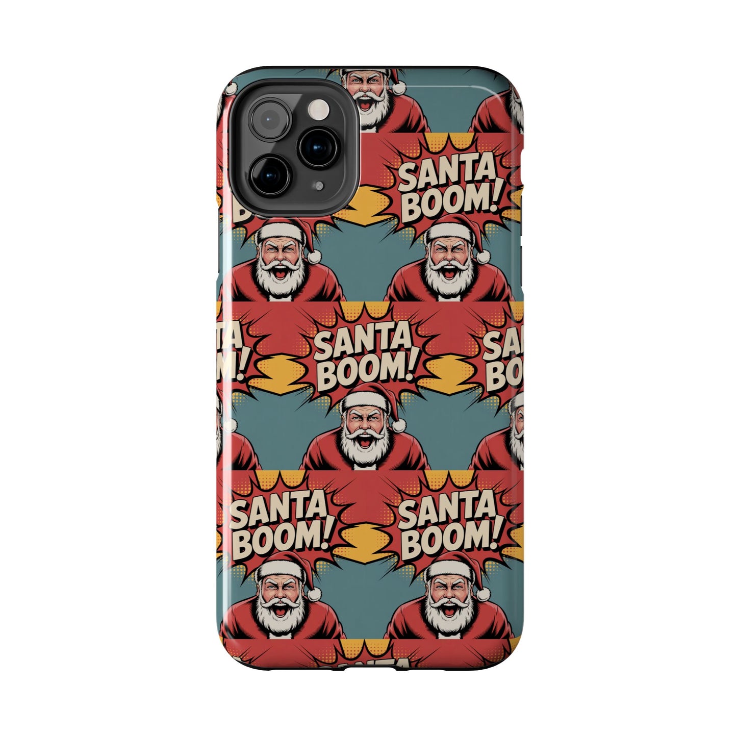 Festive Santa Boom Pattern Tough Phone Case