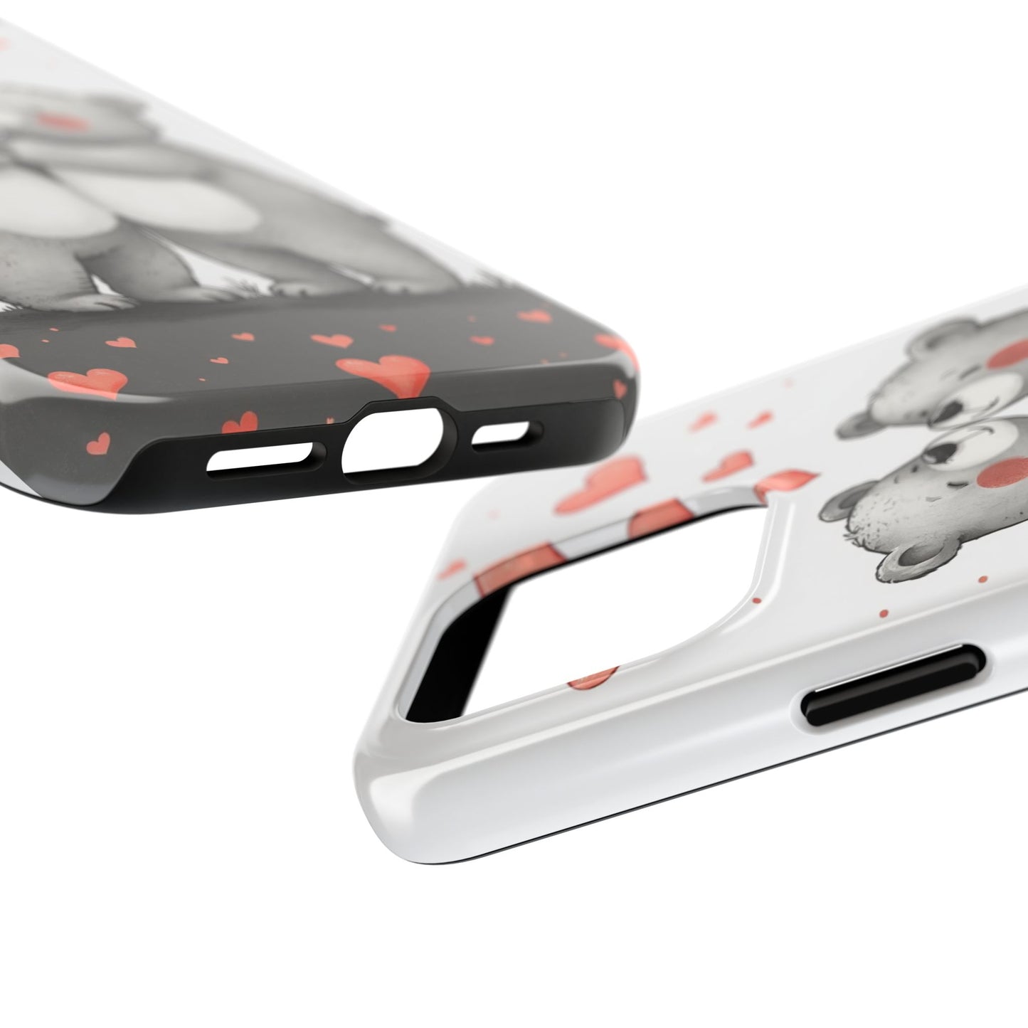 Cute Bear Love Tough Phone Case - Perfect for Valentine's Day & Couples