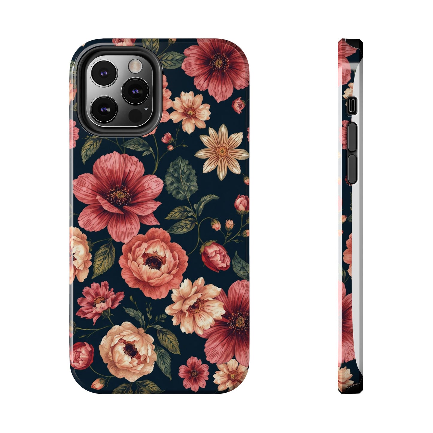 Spring Power! Floral Tough Phone Case - Durable Protection with Elegant Flower Design - for iPhone