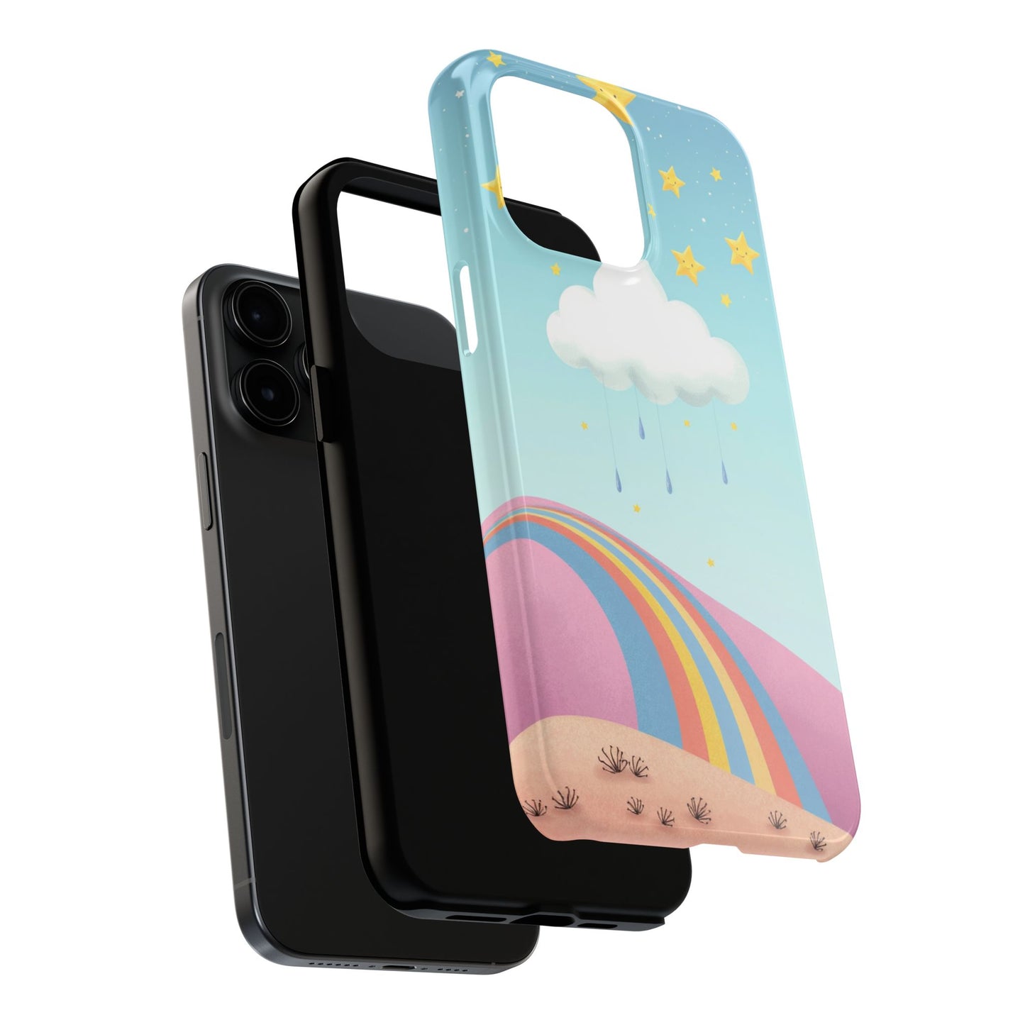 Colorful Rainbow Phone Case - Durable Tough Design for Adventurers