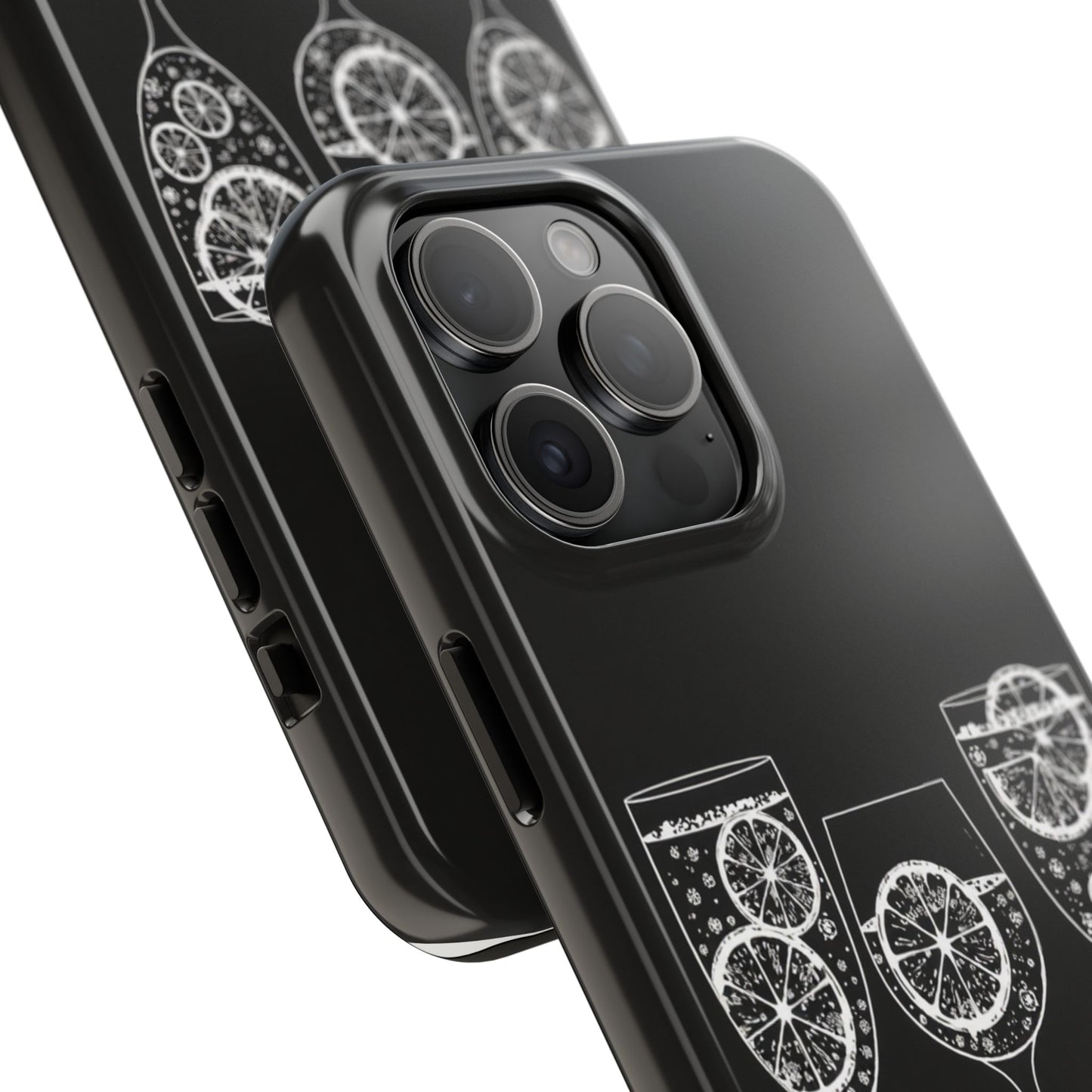 Stylish Tough Phone Cases with Citrus Glass Design, Protective Cases for Parties, Summer Events, and Everyday Use