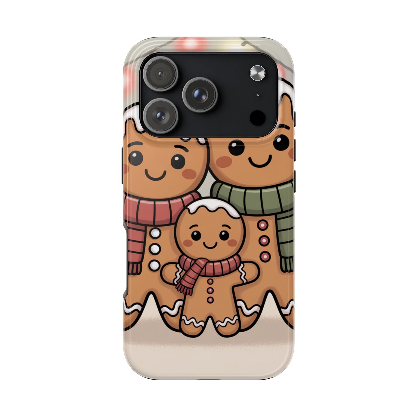 Gingerbread Cartoon Family Tough Phone Case – Festive Holiday Protection