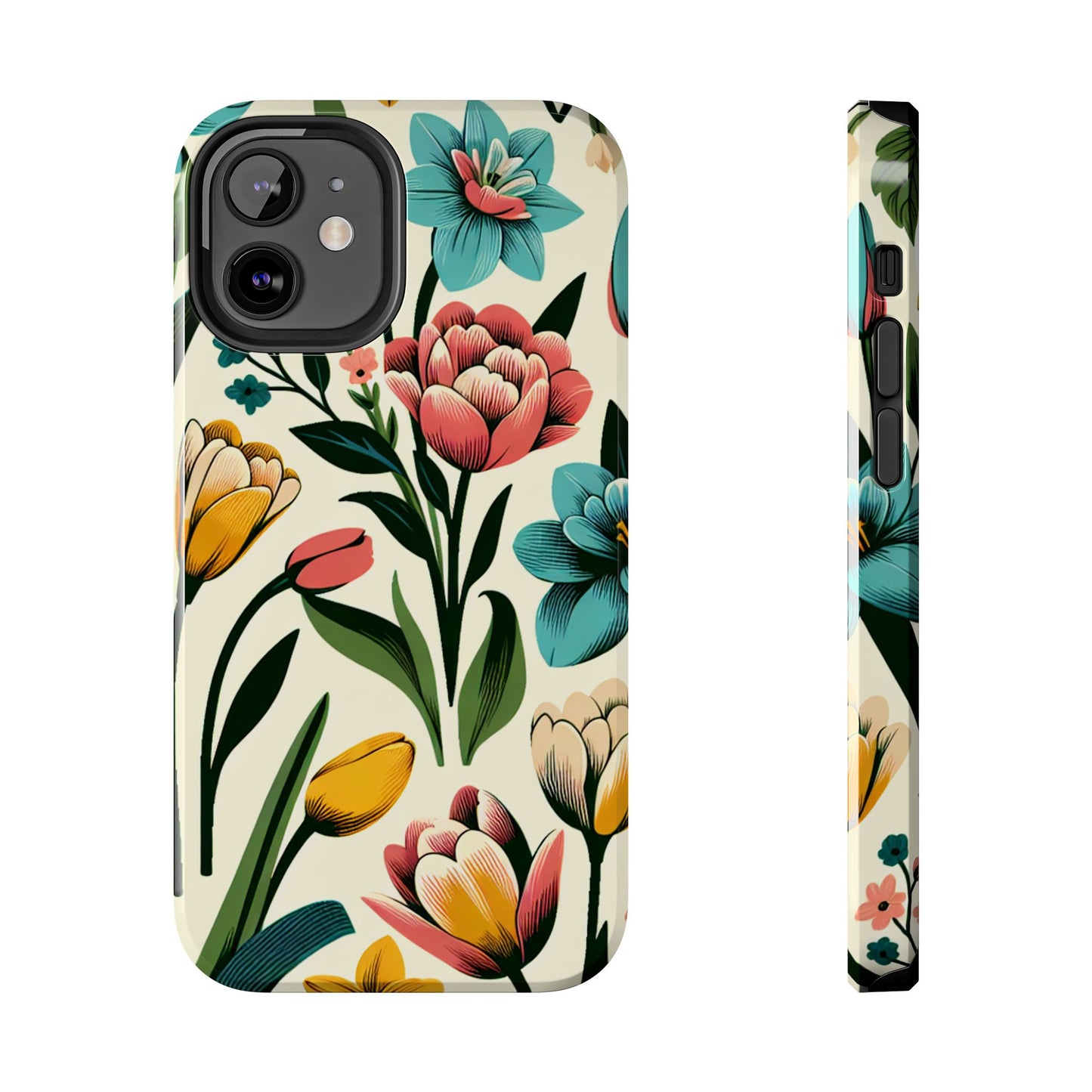 Floral Tough Phone Case - Vibrant Flower Design for Stylish Protection - for iPhone