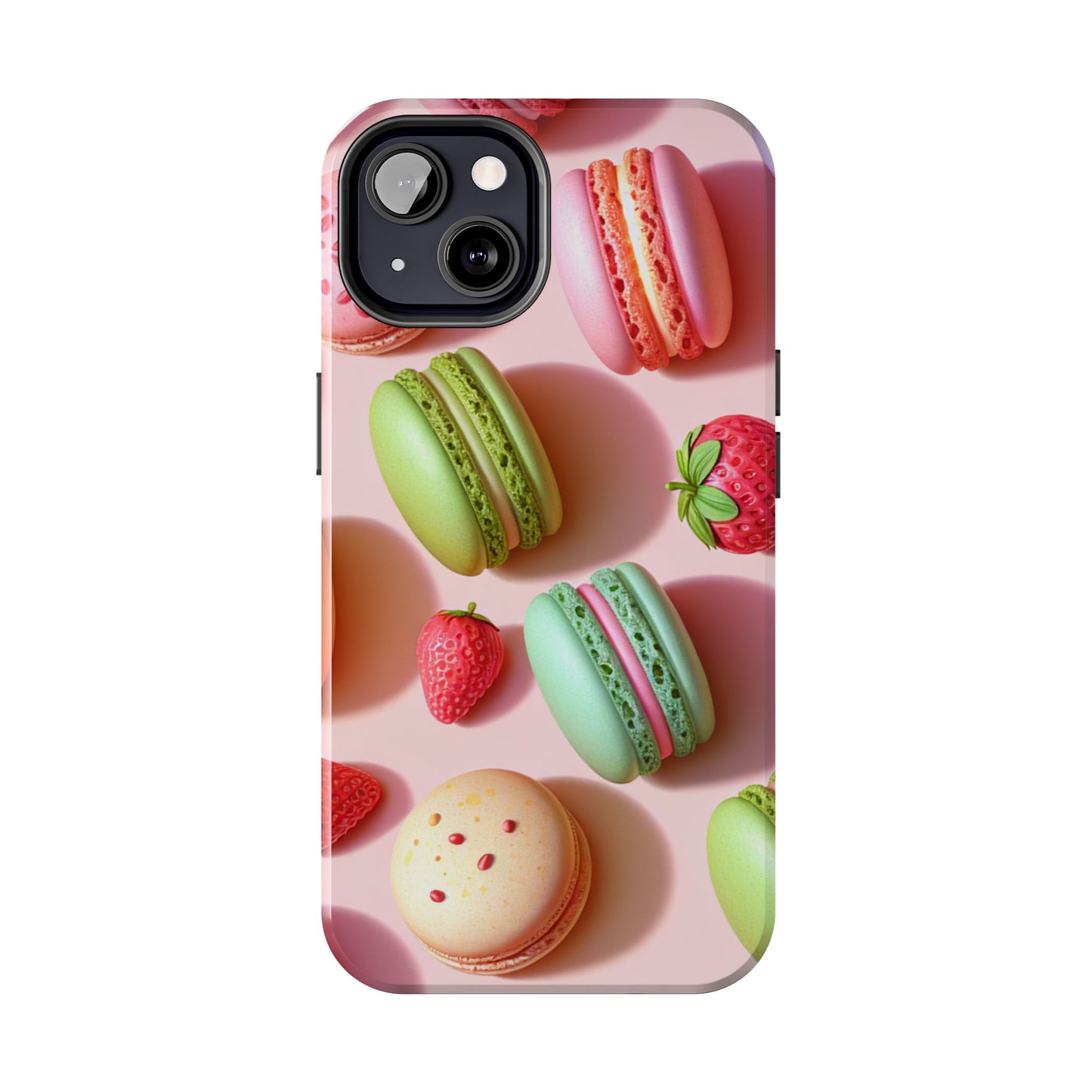 Macaron-Inspired Tough Phone Cases - Colorful Sweet Design - for iPhone