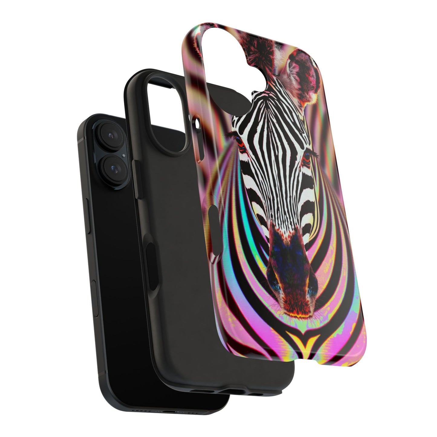 Vibrant Zebra Tough Phone Case - Unique Animal Design for Wild Spirit